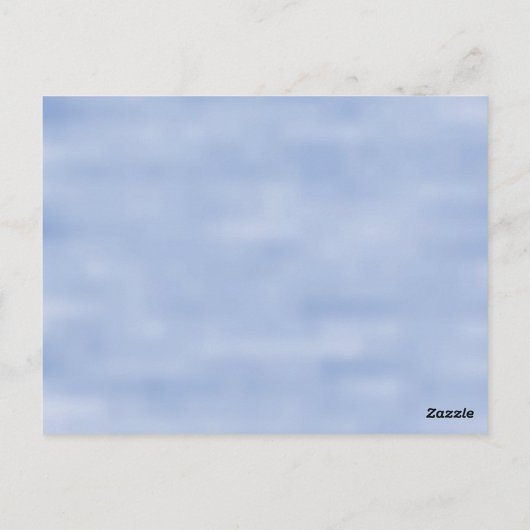 Minimalistische lichtblauwe lucht abstract patroon briefkaart (Achterkant)