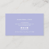 Minimalistische Lichtblauwe Schoonmaakdienst Aange Visitekaartje (Achterkant)