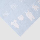 Minimalistische lichtblauwe waslijn Baby Boy Showe Tissuepapier (Detail)