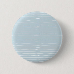 Minimalistische lichte babyblauwe witte golvende l ronde button 5,7 cm