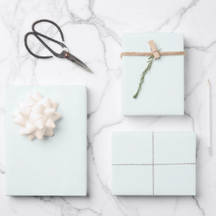 Minimalistische lichte mintcrème effen moderne inpakpapier vel