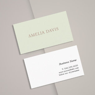Minimalistische lichte pastel consultant visitekaartje