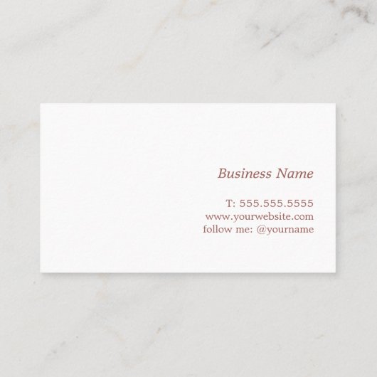 Minimalistische Lichte Pastel Consultant Visitekaartje (Achterkant)