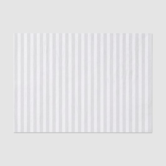Minimalistische lichtgrijze en witte strepen tissuepapier (Voorkant)