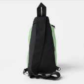 Minimalistische lichtgroene achtergrond sling bag (Achterkant)