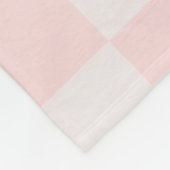 Minimalistische Lichtroze Neutrale Geruite Fleece Deken (Hoek)