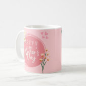 Minimalistische liefde Affectie Mooie Roze Bloemen Koffiemok (Voorkant links)
