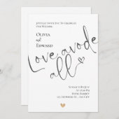 Minimalistische liefde boven alles grillig script  kaart (Voorkant / Achterkant)