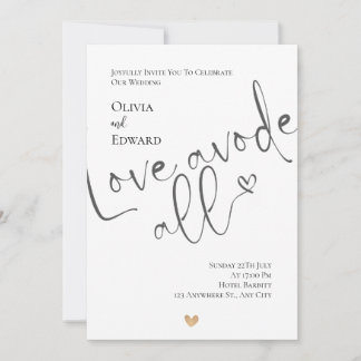 Minimalistische liefde boven alles grillig script  kaart