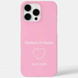 Minimalistische liefde bruiloft Jubileum iPhone 16 Pro Max Hoesje