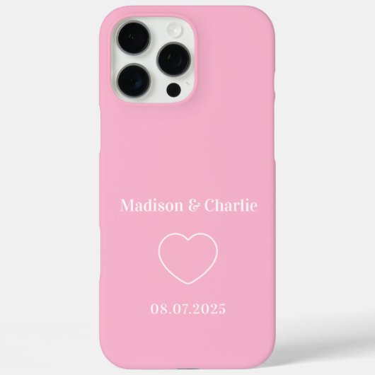 Minimalistische liefde bruiloft Jubileum Case-Mate iPhone Case (Achterkant)