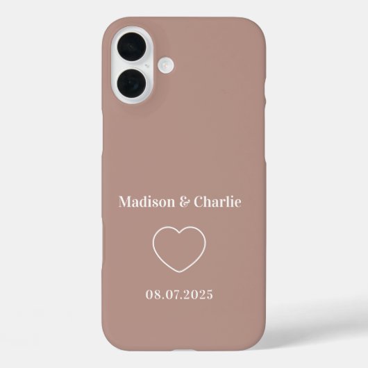 Minimalistische liefde bruiloft Jubileum Case-Mate iPhone Case (Achterkant)