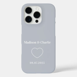 Minimalistische liefde bruiloft Jubileum iPhone 16 Pro Hoesje