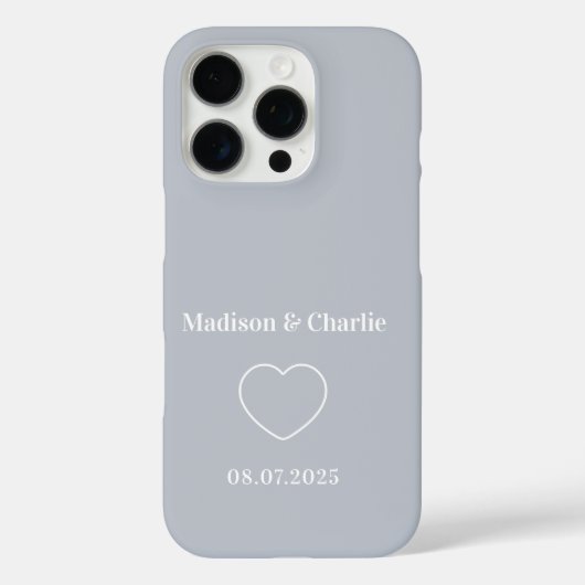 Minimalistische liefde bruiloft Jubileum Case-Mate iPhone Case (Achterkant)