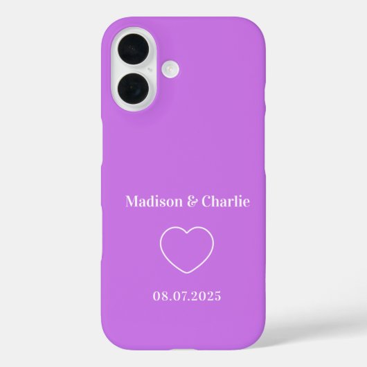 Minimalistische liefde bruiloft Jubileum Case-Mate iPhone Case (Achterkant)