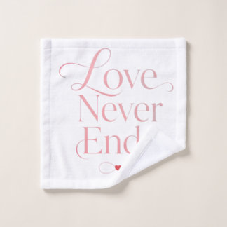 Minimalistische Liefde Eindigt Nooit Rose Goud Bad Handdoek