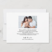 Minimalistische liefde en Bedankt Fotogeboorteaank Aankondiging (Achterkant)