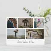 Minimalistische liefde en Bedankt Paars Foto Wedde (Staand voorkant)