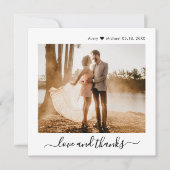 Minimalistische Liefde en Bedankt Script 2 Foto Br (Voorkant)