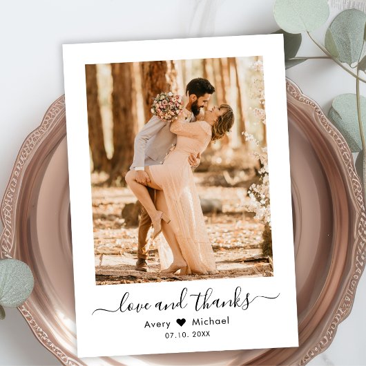 Minimalistische Liefde en Bedankt Script Foto Brui