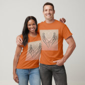 Minimalistische liefde hand hart t-shirt (Unisex)