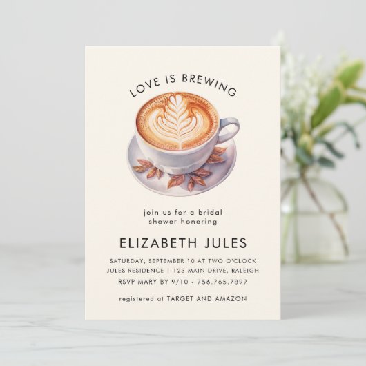 Minimalistische liefde is het brouwen van koffie V Kaart (Staand voorkant)