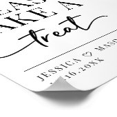 Minimalistische liefde is lief trakteren trouwteke poster (Hoek)