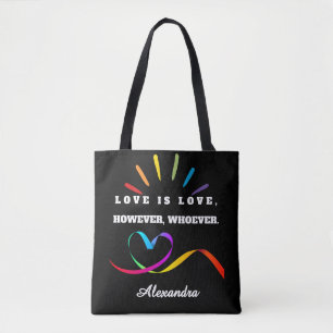 Minimalistische Liefde is Liefde Gepersonaliseerde Tote Bag