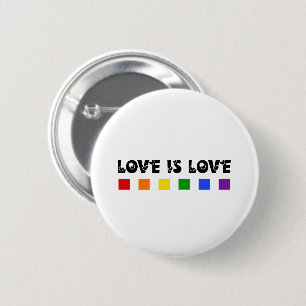 Minimalistische liefde is liefde trots regenboog ronde button 5,7 cm