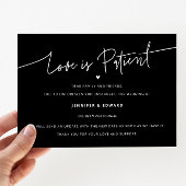 Minimalistische liefde is patiënt bruiloft update  kaart