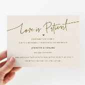 Minimalistische liefde is patiënt bruiloft update  kaart