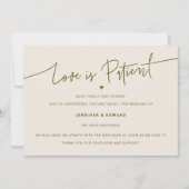 Minimalistische liefde is patiënt bruiloft update  kaart (Voorkant)