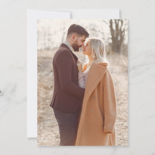 Minimalistische liefde is uitstel van het huwelijk kaart (Achterkant)