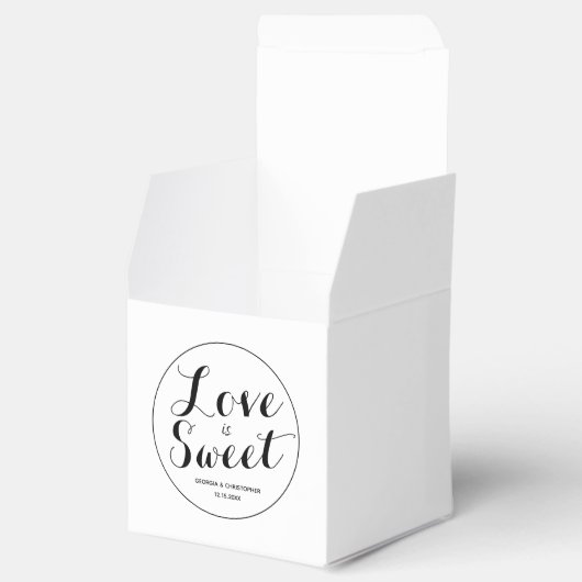 Minimalistische liefde is zoet bedankdoosjes (Geopend)