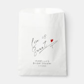 Minimalistische liefde is zoet Vrijgezellenfeest Bedankzakje (Voorkant)