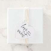 Minimalistische Liefde is Zoete Calligrafie Bruilo Bedankjes Labels (In situ)