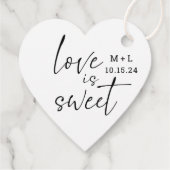 Minimalistische Liefde is Zoete Calligrafie Bruilo Bedankjes Labels (Achterkant)