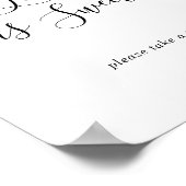 Minimalistische Liefde Is Zoete Trouwkaart Poster (Hoek)