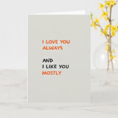 Minimalistische Liefde Kaart Meestal (Gele Bloem)