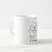 Minimalistische liefde Mok (Voorkant links)