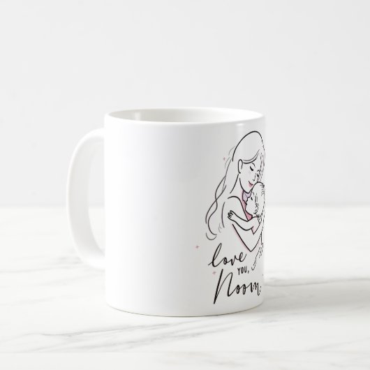 Minimalistische liefde Mok (Voorkant links)