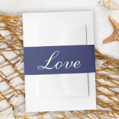 Minimalistische liefde nautische bruiloft marine b uitnodigingen wikkel