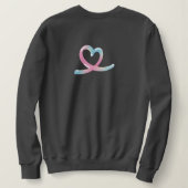 Minimalistische liefde sweatshirt voor vrouwen (Design achterkant)