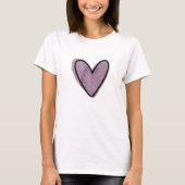 Minimalistische liefde Waterverf hart cool T-shirt (Voorkant)