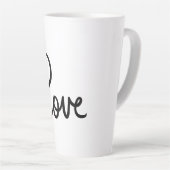 Minimalistische "liefde" Woord Typografie Ontwerp Latte Mok (Rechterhoek)