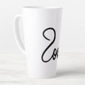 Minimalistische "liefde" Woord Typografie Ontwerp Latte Mok (Linkerhoek)