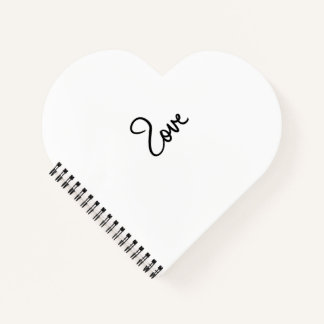 Minimalistische "liefde" Woord Typografie Ontwerp Notitieboek