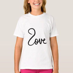 Minimalistische "liefde" Woord Typografie Ontwerp T-shirt