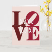 Minimalistische Liefde Xoxo Type Kaart (Gele Bloem)