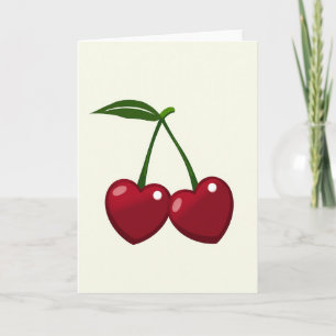 Minimalistische Liefdes Kersen Kaart